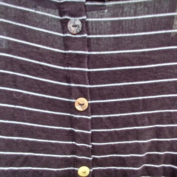 Coin 1804 Super soft long-sleeved striped T-shirt with button details - Picture 6 of 6